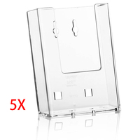 5x DL (1/3 A4) Brochure Holder Portrait with 1 Pocket