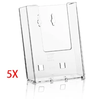 5x DL (1/3 A4) Brochure Holder Portrait with 1 Pocket