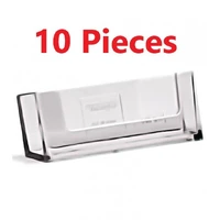 10x Acrylic Plastic Business Card Holder 1 Pocket Horizontal