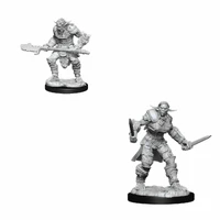 D&D Nolzurs Marvelous Unpainted Miniatures Bugbear Barbarian Male & Bugbear Rogue Female
