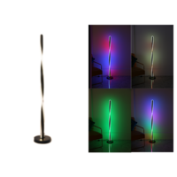 Minimalist floor lamp RGB+Alexa led corner standing lamp Double Twisted Design Black