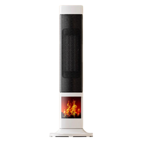 Electric PTC Tower Heater with Remote & Simulated Flame