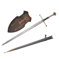 Lord of Rings - Aragorn Anduril Flame Of The West Sword with Wall Plaque