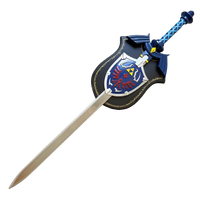 Legend of Zelda Master Sword & Hylian Shield with Wall Plaque 