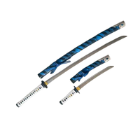 Ghost of Tsushima: Jin Sakai's Katana and Wakizashi Set Replica – Blue Storm Scabbard with Premium Metal Fittings