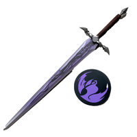 Solo Leveling Demon King's Longsword with Wall Plaque