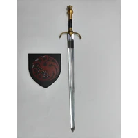 Game of Thrones Rhaegar Targaryen's Steel Sword with Wall Plaque