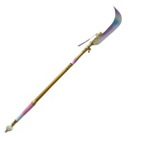 KPop Demon Hunters – Mira’s Gök-Do Spear Replica (162cm) with Full-Metal Build, Corrosion-Pattern 3D Printed Blade, Gold Charms & Gradient Tassel