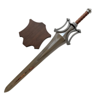 He-Man – Power Sword of the Universe Giant Replica with Aged Zinc-Aluminium Crossguard, 4mm 2R13 Polished Blade, and Leather-Wrapped Steel Handle