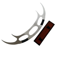 Star Trek – Klingon Honor Sword Replica (120cm) with Stainless Steel Blade, Black Cord-Wrapped Crossguard & Display Stand