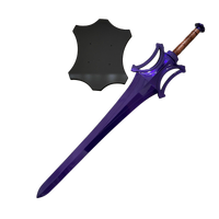 He-Man Masters of the Universe Sword of Power Steel Replica with Wall Plaque(Purple)