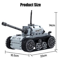 City Military Electric Motor Tank Building Blocks Technic Tank Track Army Soldier Figure Bricks Education Toys For Boys