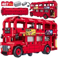 Creator Electric Double Decker Bus Red Bus Building Blocks 