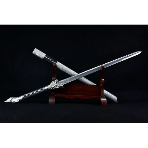 Silver Dragon Tang Sword – High Performance Stainless Steel Collectible