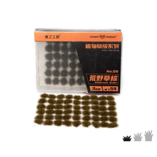 Night Works 6 Wilderness Brown 3mm Tufts (54PC)
