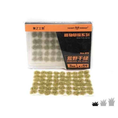 Night Works 5 Wilderness Dry Green 3mm Tufts (54PC)