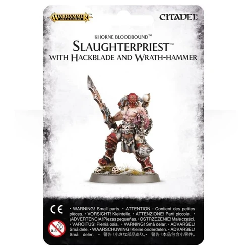Warhammer Age of Sigmar: Khorne Bloodbound Slaughterpriest with Hackblade and Wrath-hammer