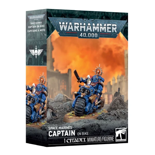 Warhammer 40,000 Space Marines Captain on Bike