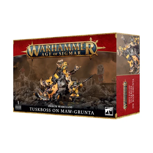 Warhammer Age of Sigmar Orruk Warclans Tuskboss on Maw-Grunta