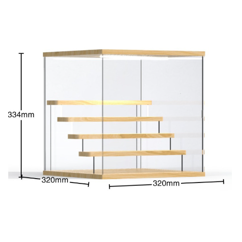 Acrylic Figure/Model Display Box with USB Lighting (Removable 5 Tier Stand)