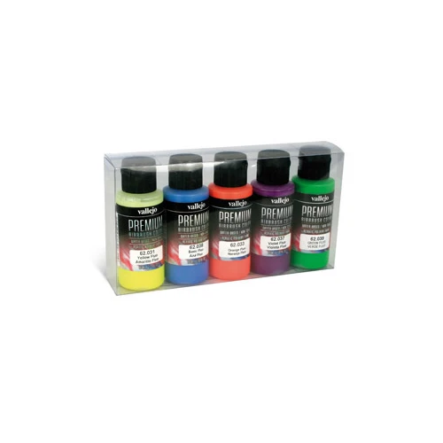 Vallejo Premium Colour - Fluo 5 Colour Set