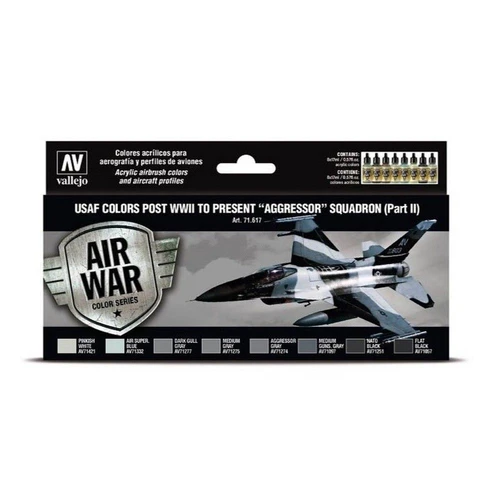 Vallejo - Model Air - Usaf Colors Post Wwii To Present Aggressor Squadron Part Ii 8 Colour Set