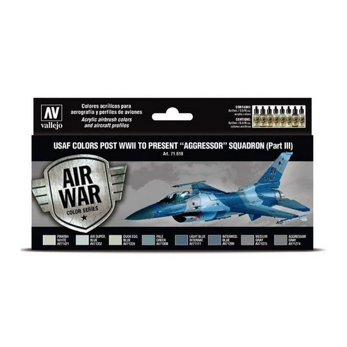 Vallejo - Model Air - Usaf Colors Post Wwii To Present Aggressor Squadron Part Iii 8 Colour Set