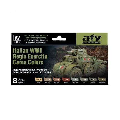 Vallejo - Model Air - Italian Wwii Regio Esercito Camo Colors 1930-1944 8 Colour Set