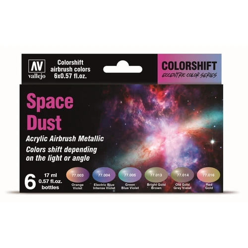 Vallejo Eccentric - The Shifters Space Dust (6 Colour Set) Acrylic Airbrush Paint