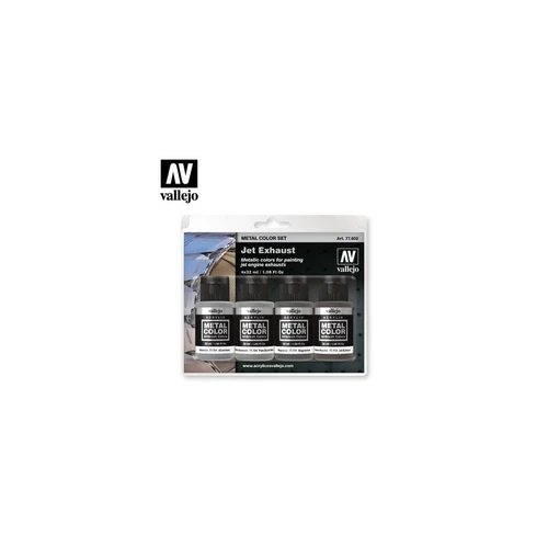 Vallejo Metal Colour - Jet Exhaust 4 Colour Acrylic Paint Set