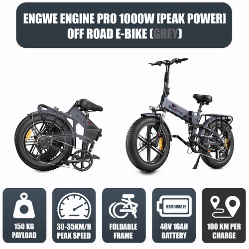 Engwe Engine PRO 1000W(Peak Power) Off Road Electric Bike Grey