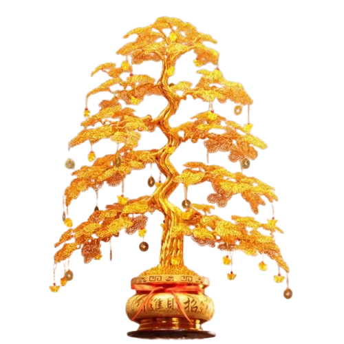 Handmade Woven Fortune Money Tree Decoration