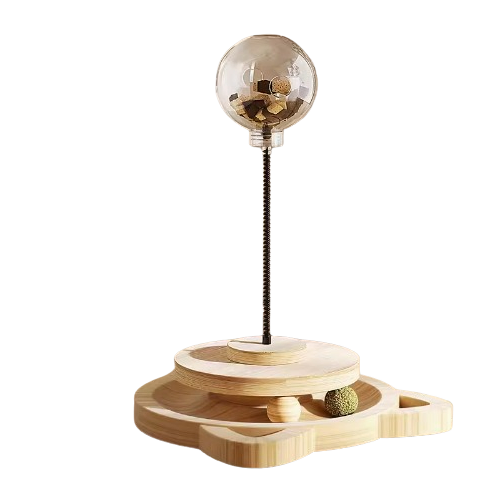 Interactive Cat Toy with Freeze-Dried Food Dispenser