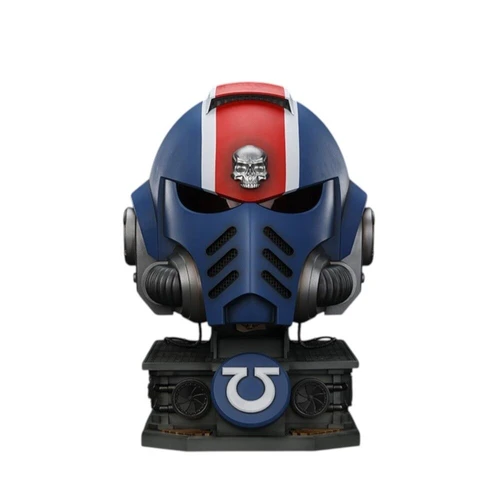 Warhammer Collectibles: 1/1 Scale Ultramarines Lieutenant Titus' MKX Helmet & Display Stand