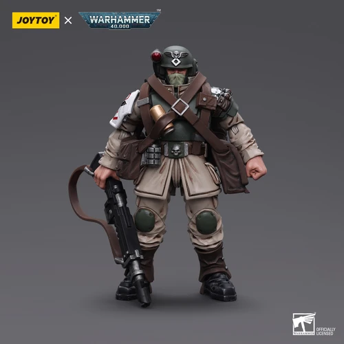 Warhammer Collectibles: 1/18 Scale Astra Militarum Cadian Command Squad Veteran with Medi-pack