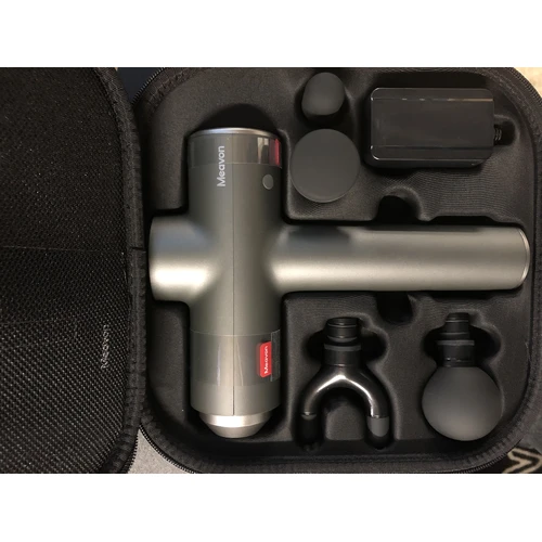 Meavon Smart Massage Gun Deep Tissue Percussion Muscle Massager 3200rpm/min 5 Modes Low Noise for Pain Relief  - Silver
