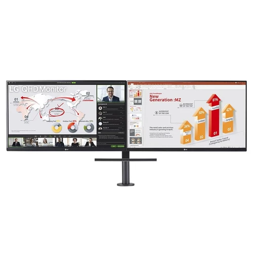 LG 27QP88D-BS Dual 27" QHD IPS HDR10 Daisy Chain Monitor