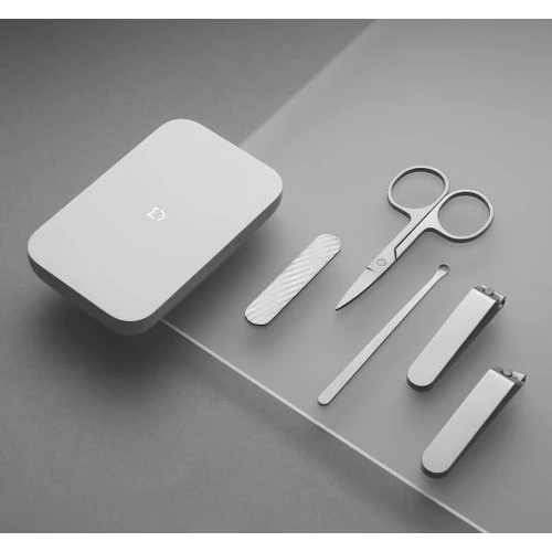 XIAOMI Mijia 5Pcs Portable Fingernail Toenail Manicure Pedicure Magnetic Absorption Stainless Steel Nail Clipper Se