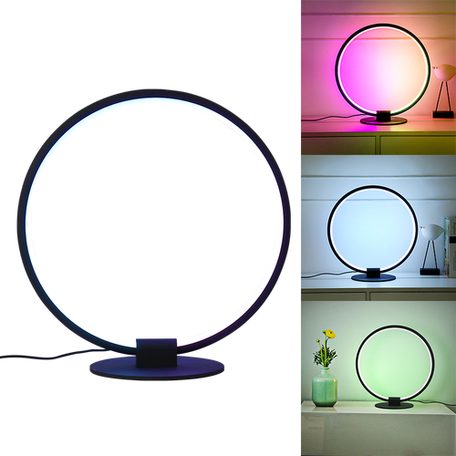 RGB LED Desk Lamp with Remote Control Round Design 40cm Height