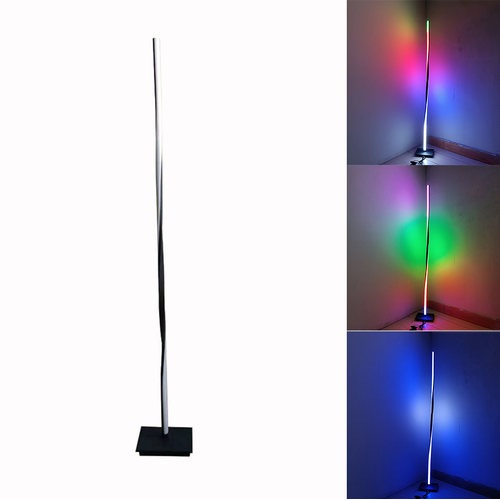 RGB LED Corner Floor Lamp With Remote Control Twisted Design