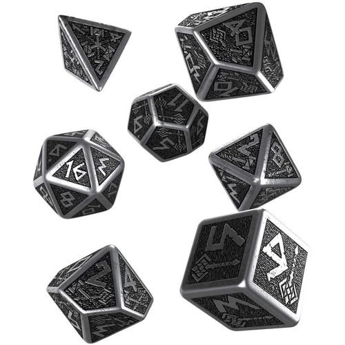 Q Workshop Dwarven Metal & Black Dice Set 7