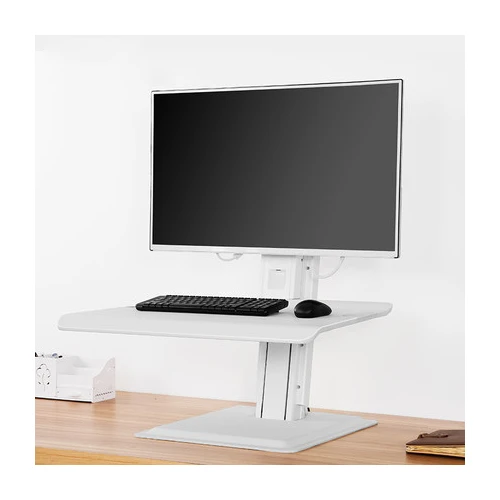 North Bayou Sit/Standing Gas Lift Ergonomic Workstation Desk with Monitor VESA Mount