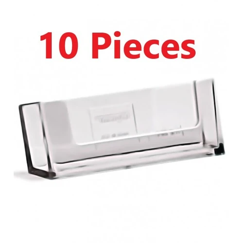 10x Acrylic Plastic Business Card Holder 1 Pocket Horizontal