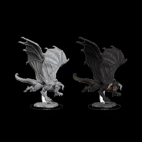 D&D Nolzurs Marvelous Unpainted Miniatures Young Black Dragon