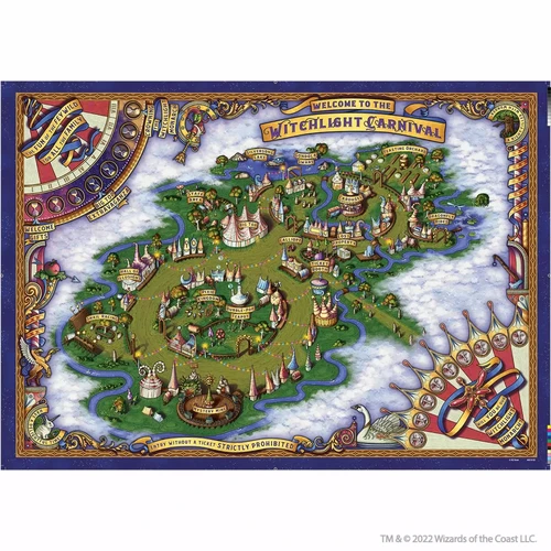 D&D Icons of the Realms The Domain of Prismeer and The Witchlight Carnival Wall Map