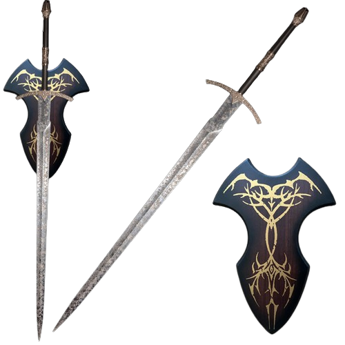 Lord Of Rings - Sword of Witch King Angmar with Wall Plaque