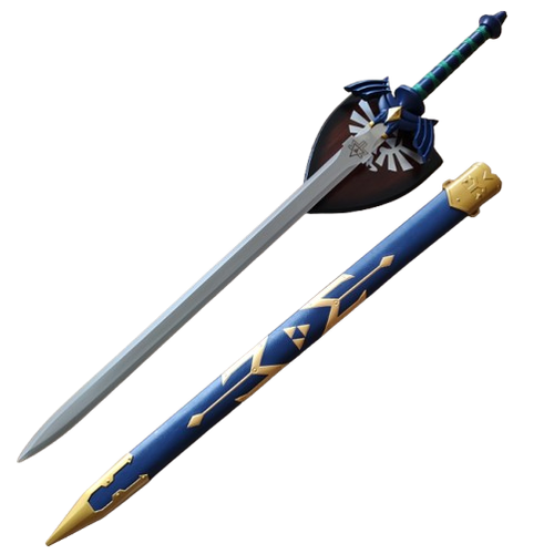 Legend of Zelda The Master Sword & Scabbard with Wall Plaque Stainless Steel Replica