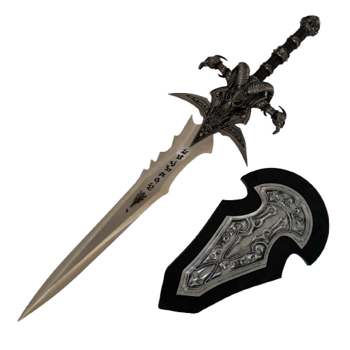 World of Warcraft -  Frostmourne Lich King Arthas Menethil Sword Reforged Version with Wall Plaque