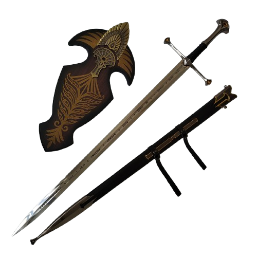 Lord of Rings Narsil/Anduril Sword with Wall Plaque