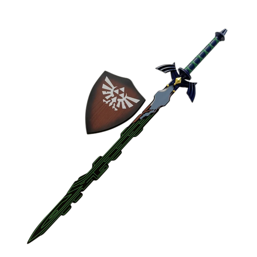 The Legend of Zelda – Master Sword Rune Edition Replica with Alloy Crossguard, Steel Tube Handle, and 4mm UV Printed Blade